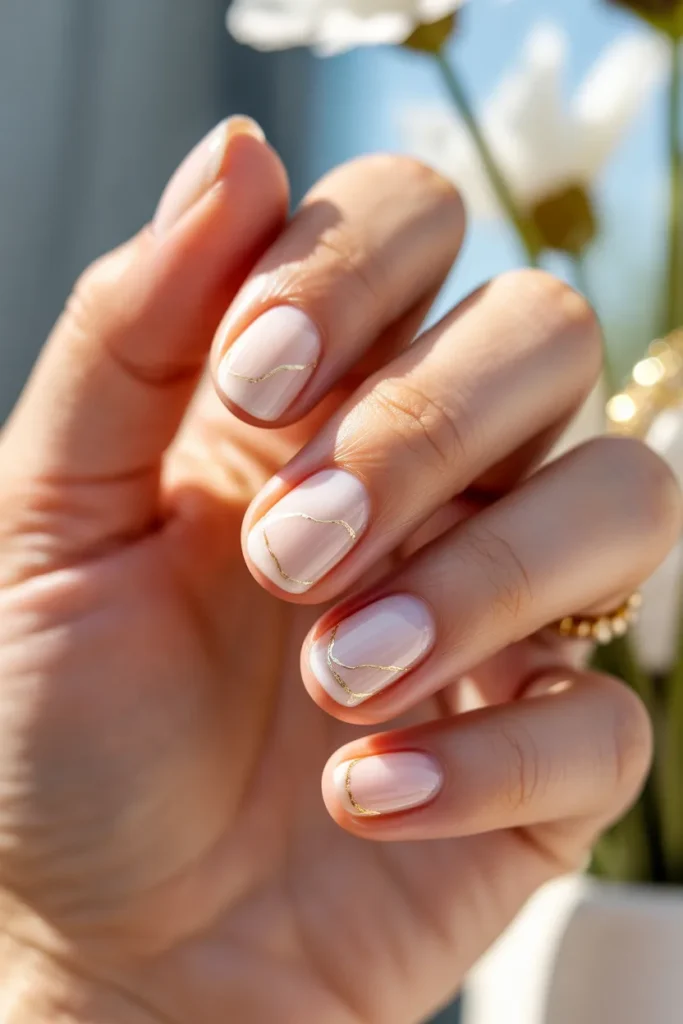 23. Elegant White with Gold Details