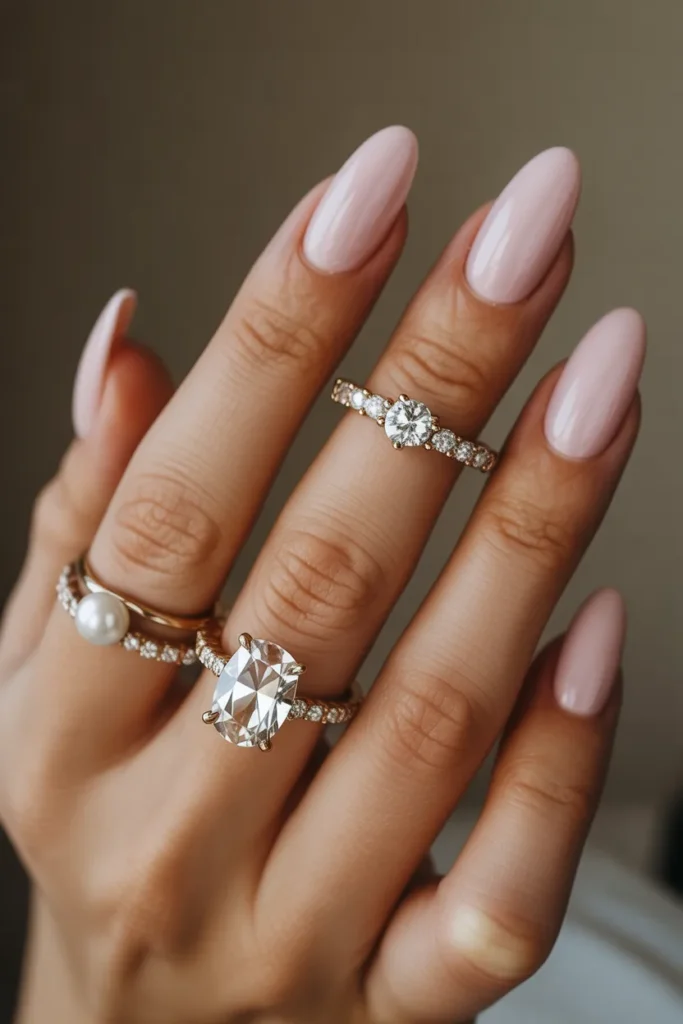 23. Pastel Pink Nail Designs — Engagement and Special Occasion Looks