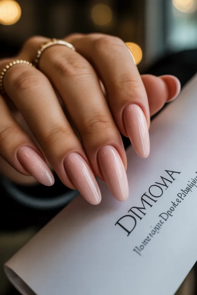 24. Acrylic Graduation Nails with Length — Full Glam