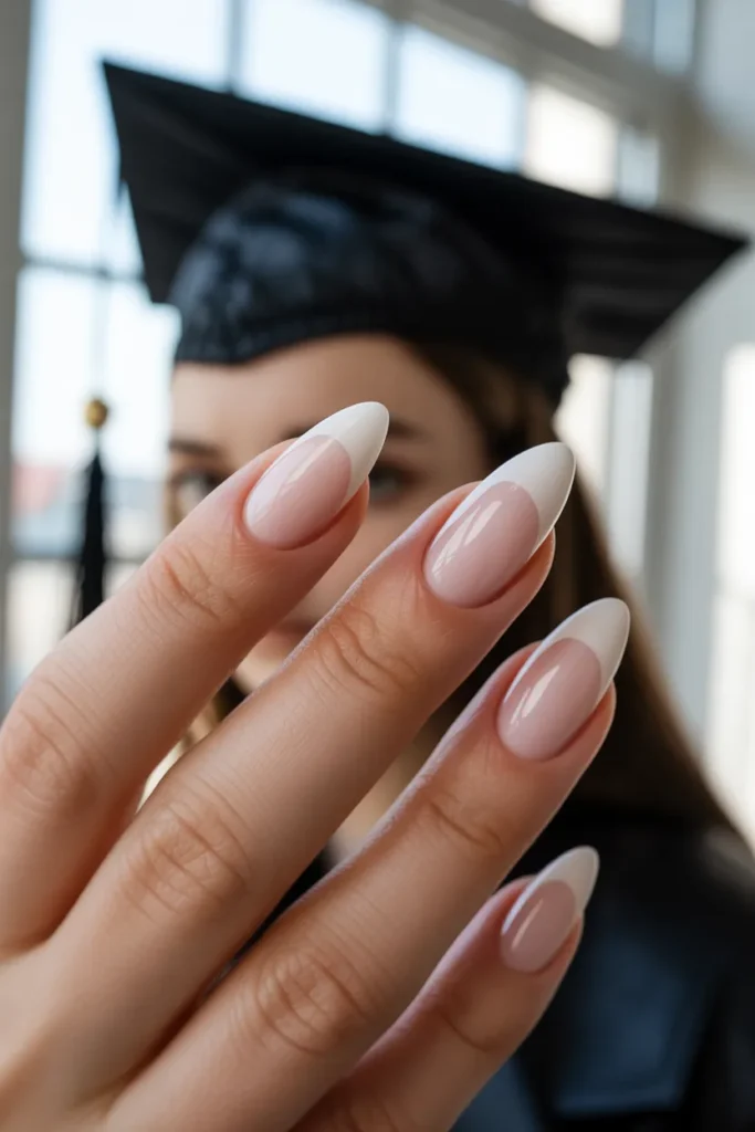 3. Soft Milky White Nails — Clean and Modern