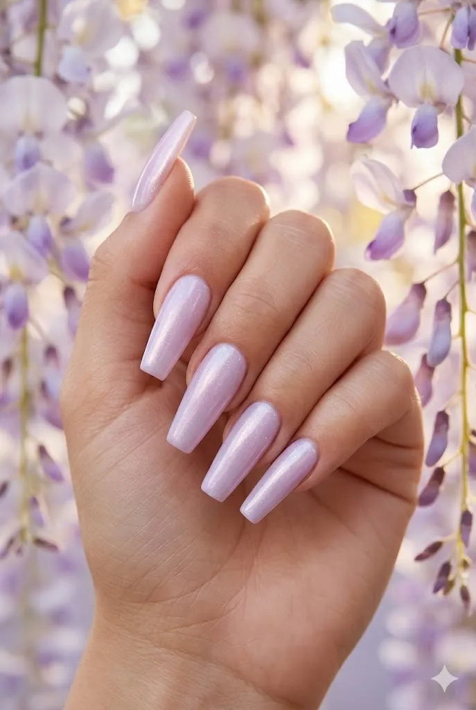 4. Coffin Acrylic Nails in Lavender That Feel Dreamy and Confidently Modern