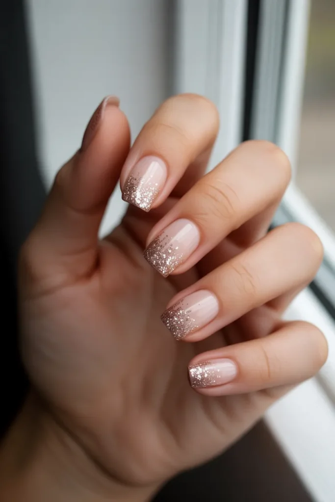 Glitter Nails 6 5. Glitter Ombre Nails