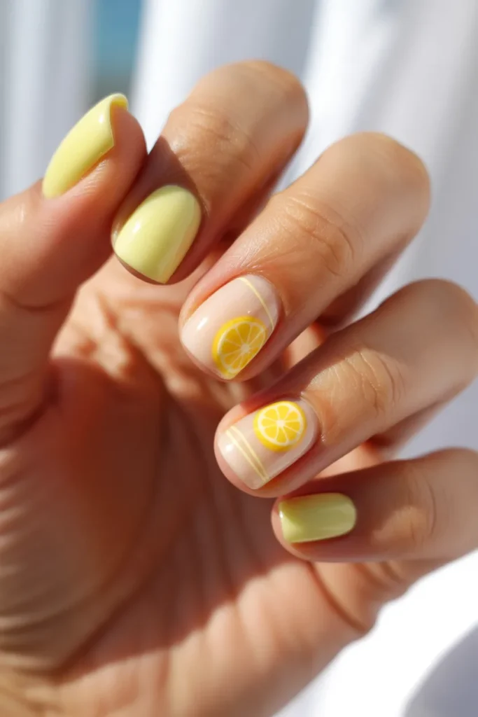 5. Lemon Yellow with Citron Details — Summers Signature