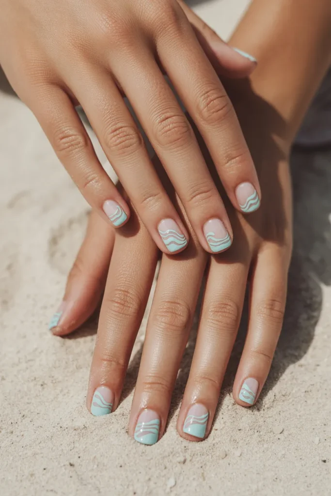 5. Ocean Waves Negative Space Design