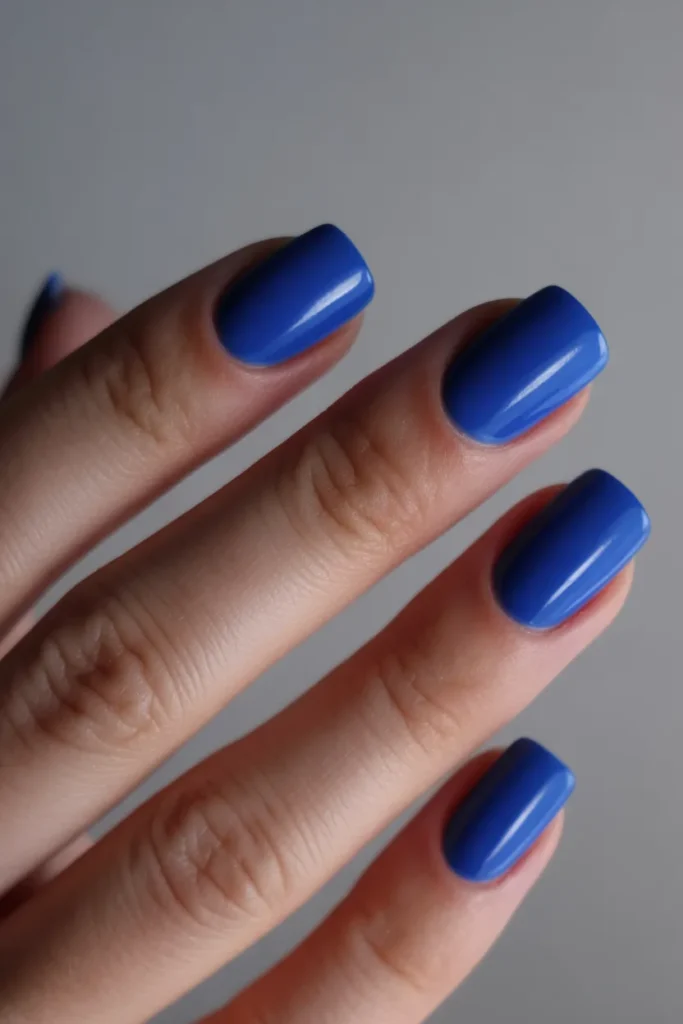 5. Short Royal Blue Nails — Underrated