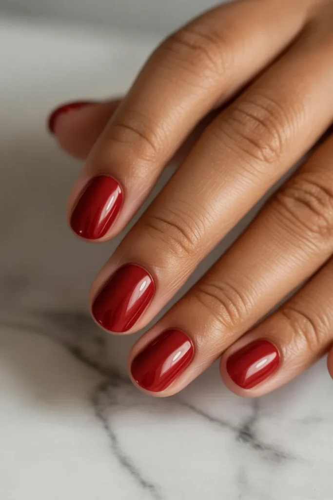 6. Red Gel with Glossy Finish — The Forever Classic