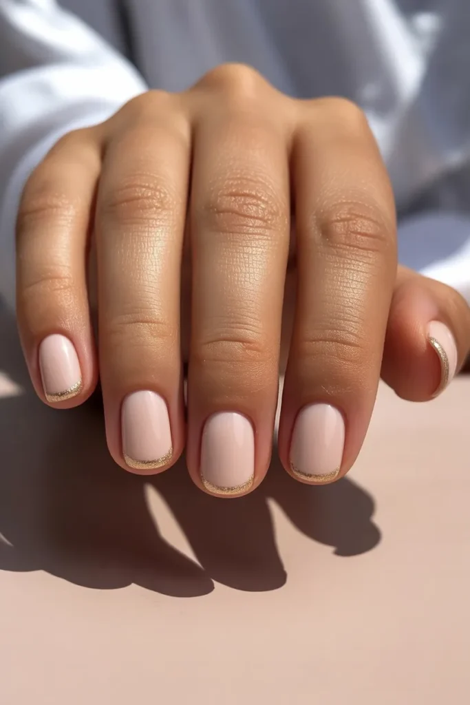 7. French Tips with a Beachy Twist
