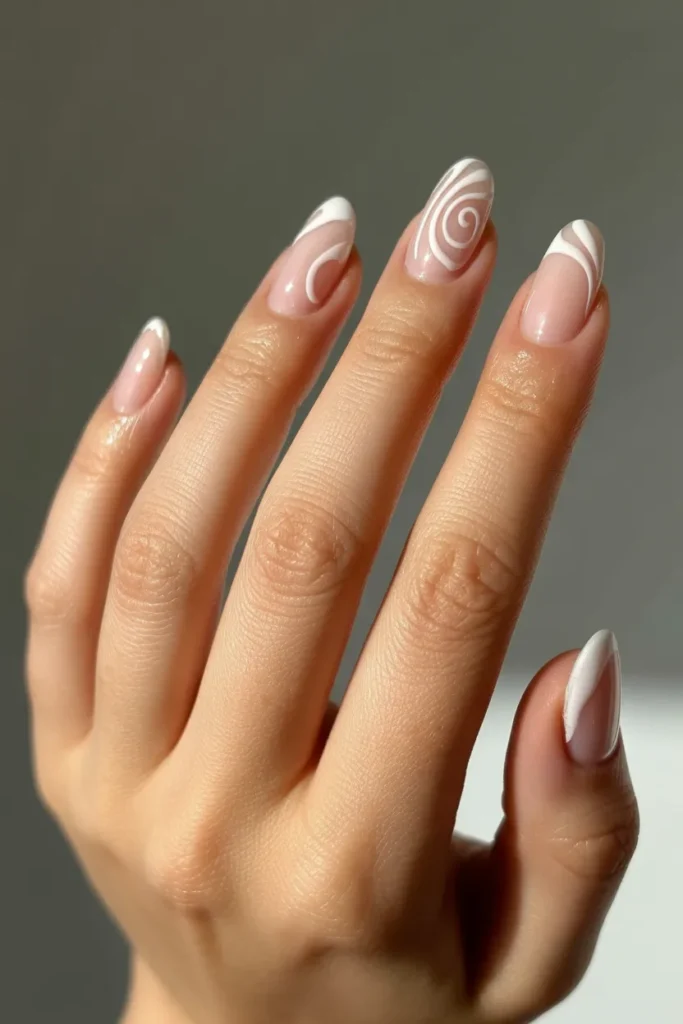 8. Swirl Nail Art — The Statement That Goes With Everything