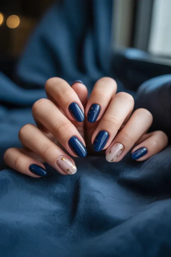 9. Midnight Blue with Tiny Star Accents
