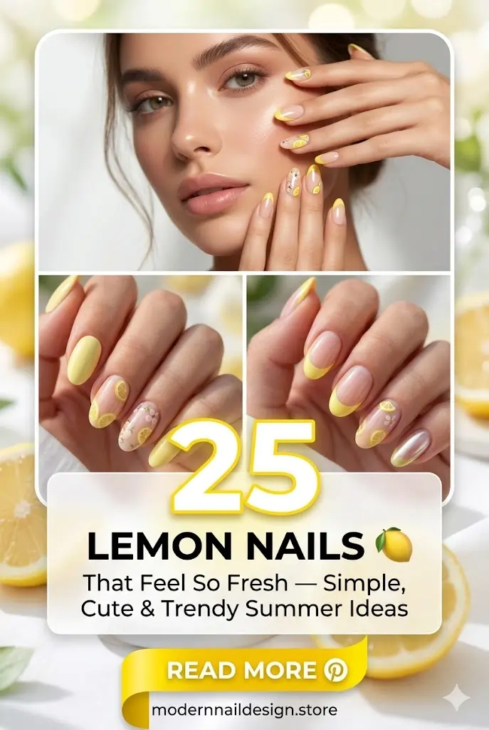 Lemon Nails That Feel So Fresh 🍋 25 Simple Cute Trendy Summer Ideas 1