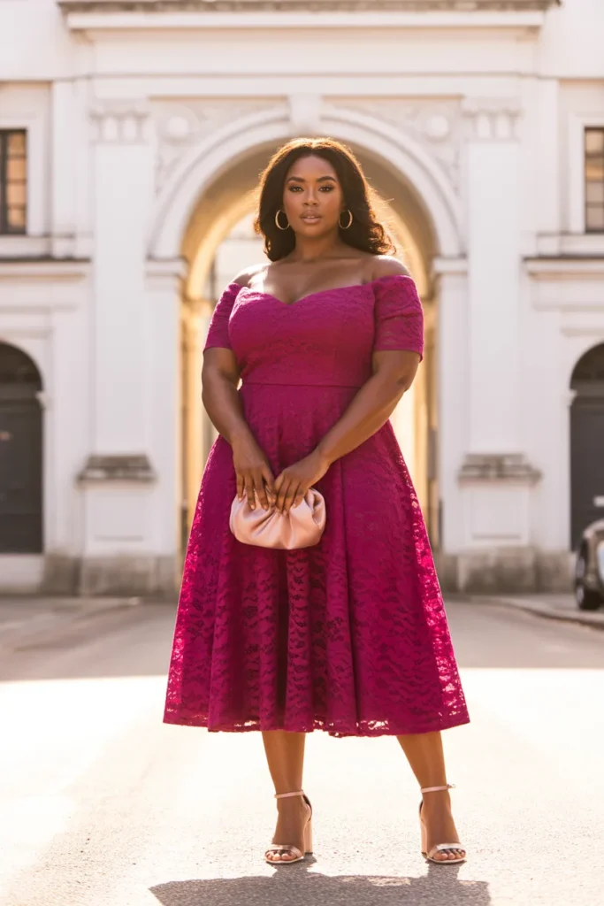 1 — Classic Lace Midi Dress