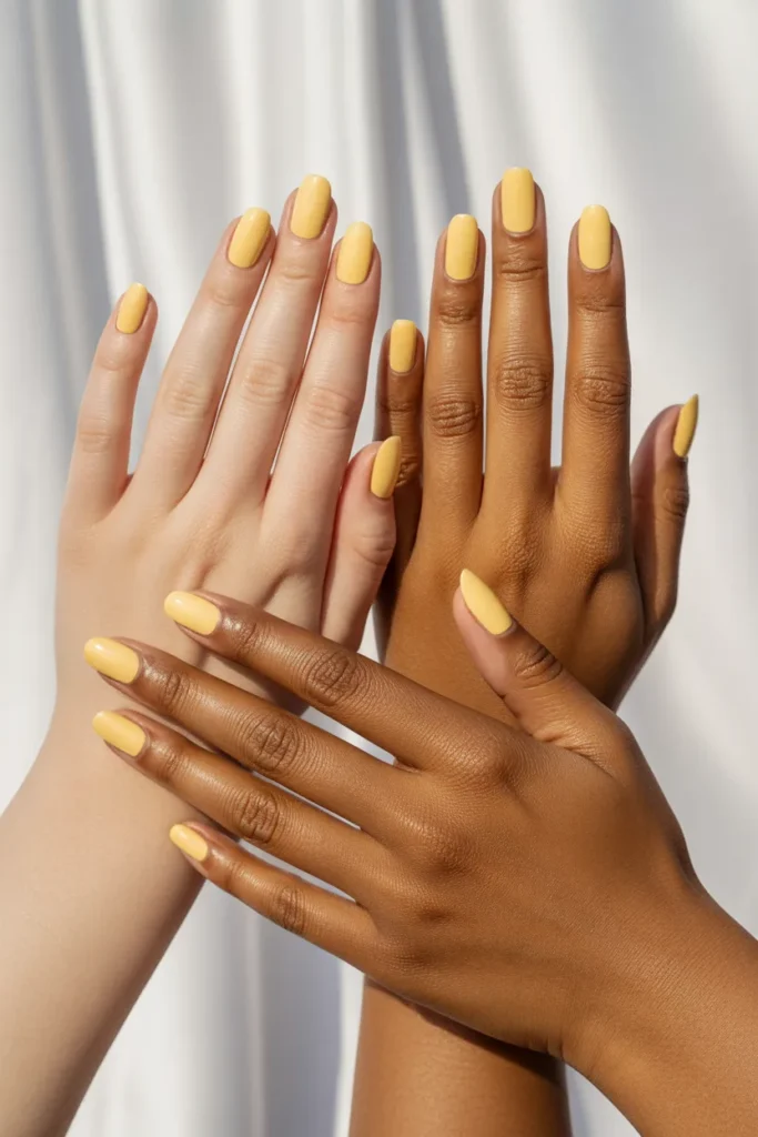 10. Butter Yellow Nails — Skin Tone Guide
