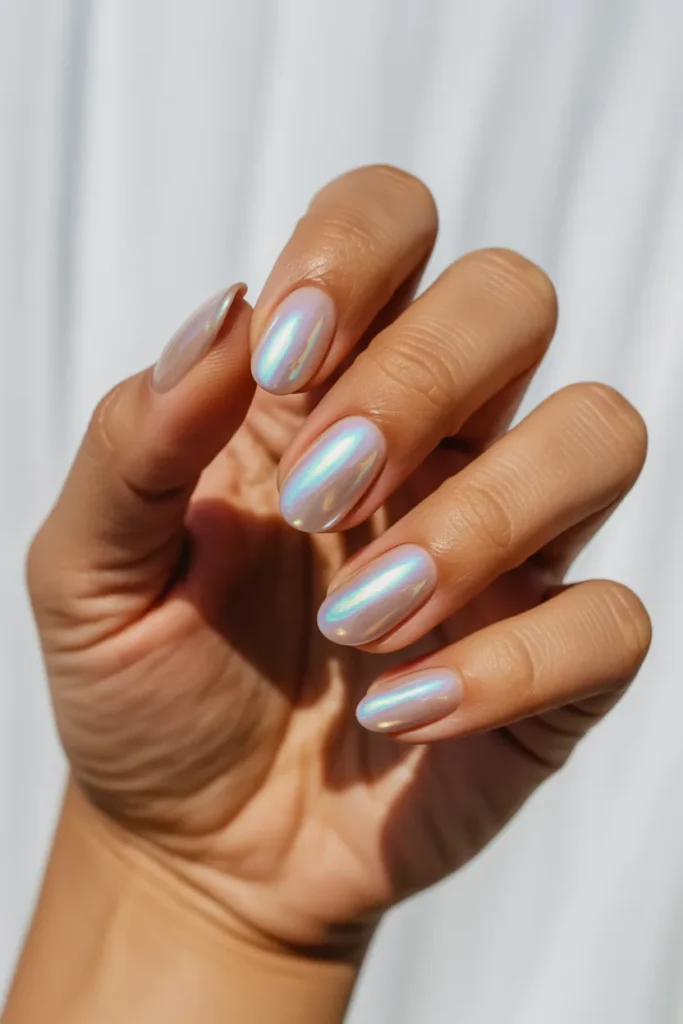10. June Nails 2026 — Glass Nail Trend