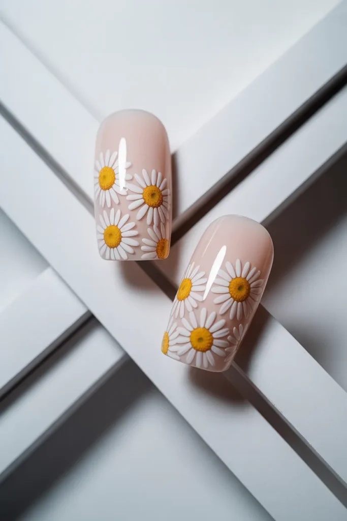 11. Daisy Nail Design Square — Graphic Precision