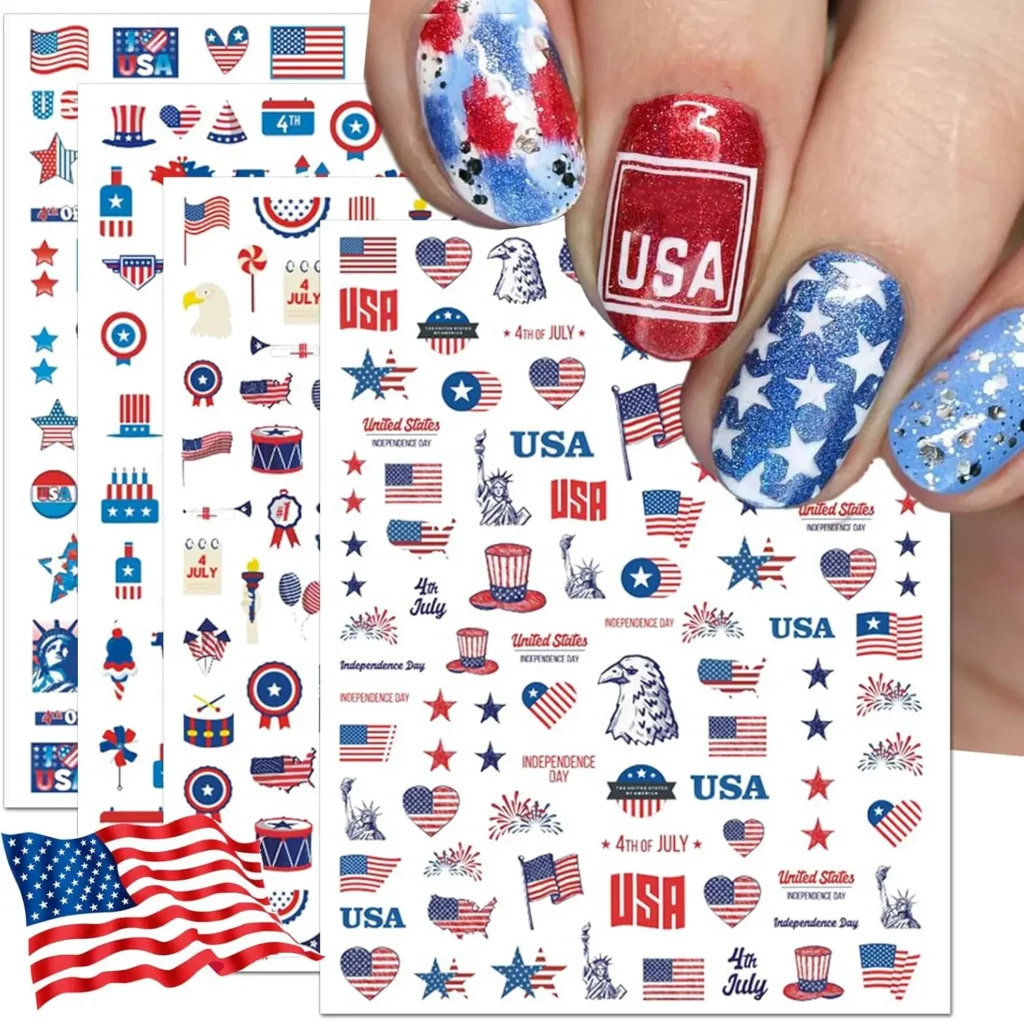 11.12 Sheets 4th of July Nail Stickers