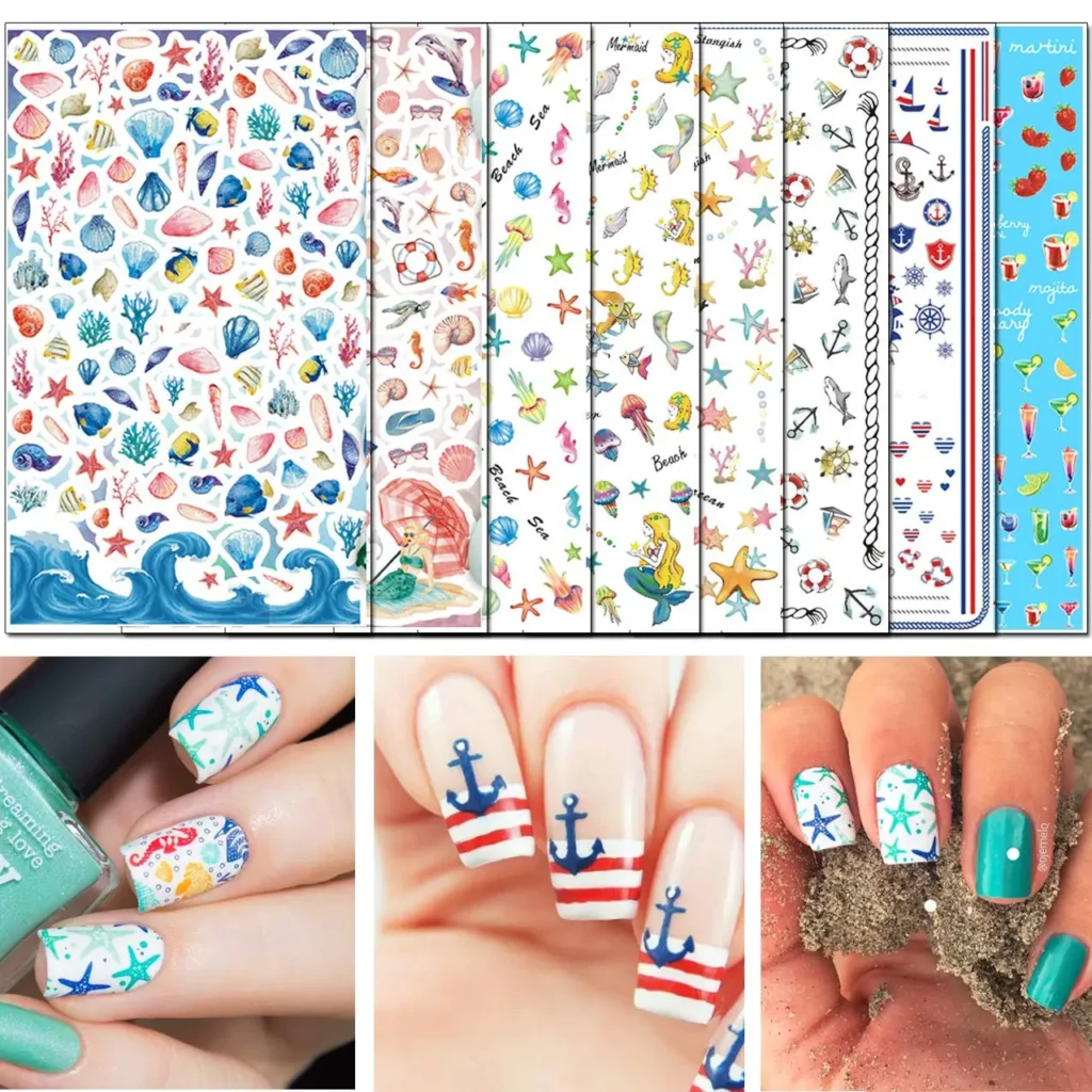 11.Nautical Anchor Nail Art