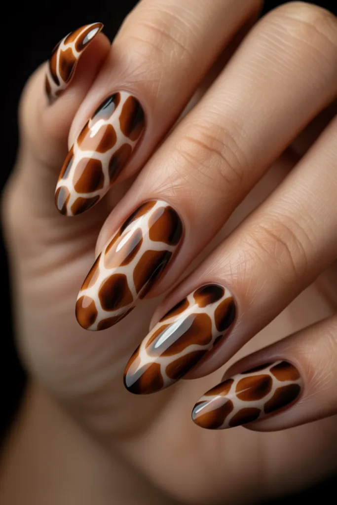 12. Giraffe Pattern Nails — The Underrated Animal Print