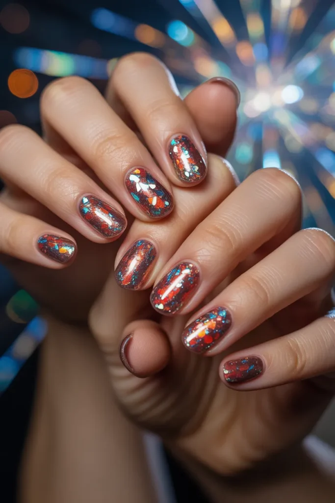 12. Glitter Bomb Patriotic Almond Set