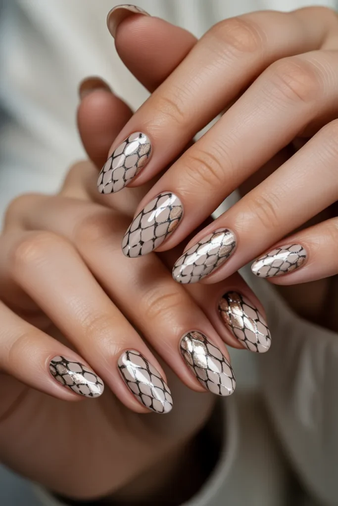 13. Snake Skin Nails — Scales and Sophistication
