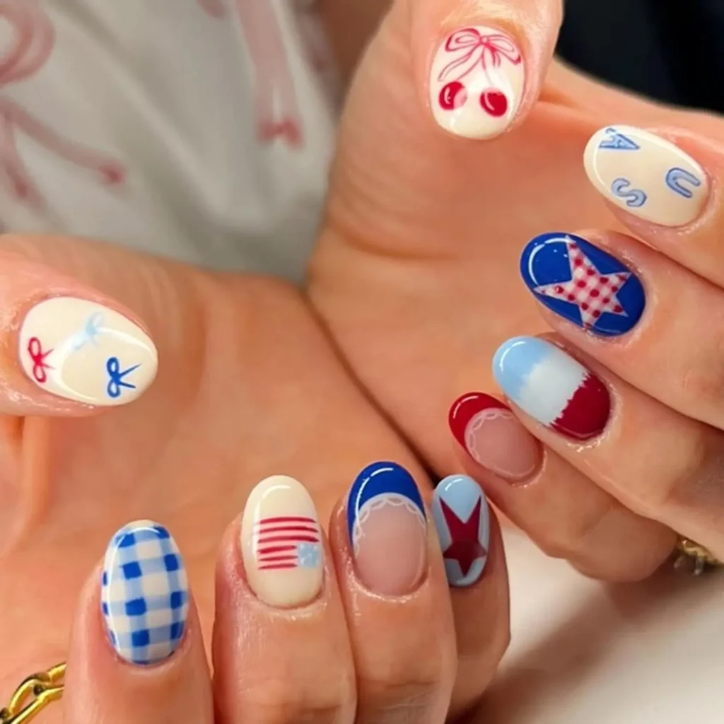 14.Oval Fake Nails