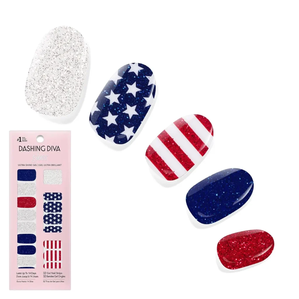 14.Patriotic Gloss Nail Strips