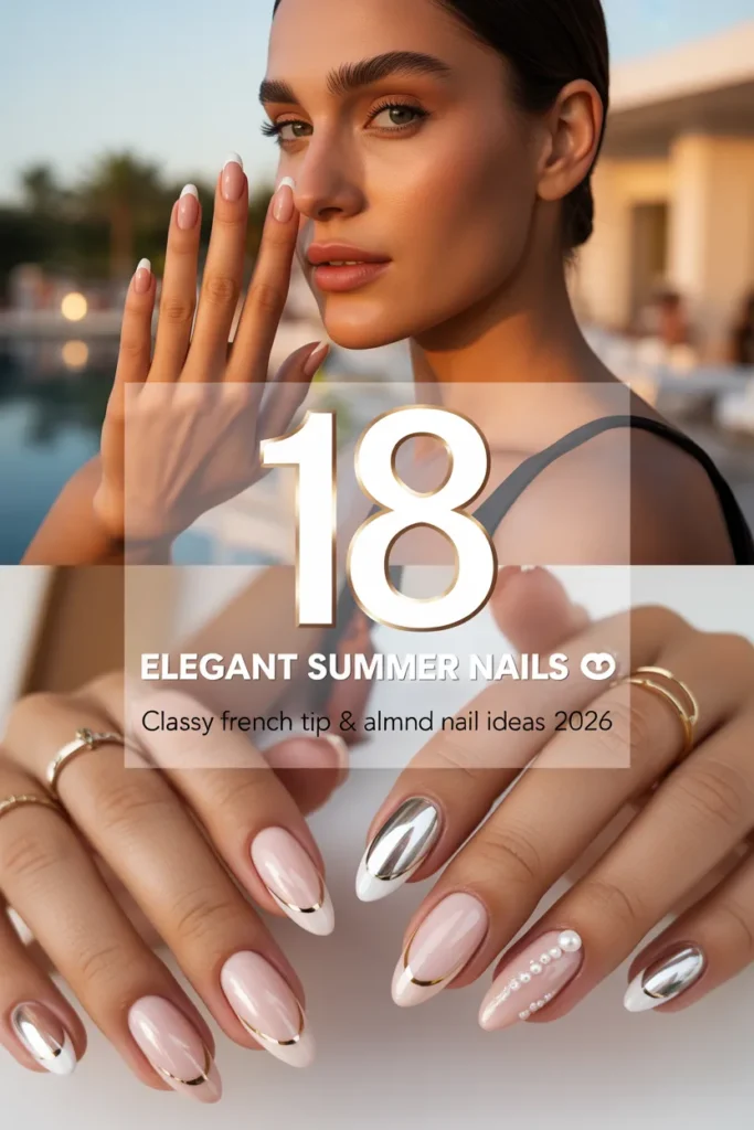 18 Elegant Summer Nails ✨ Classy French Tip Almond Nail Ideas 2026