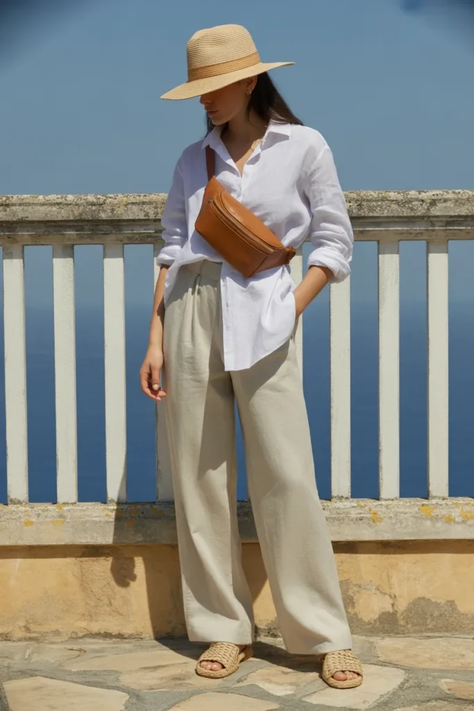 18. Summer Capsule Beach Outfit — All Neutral Linen