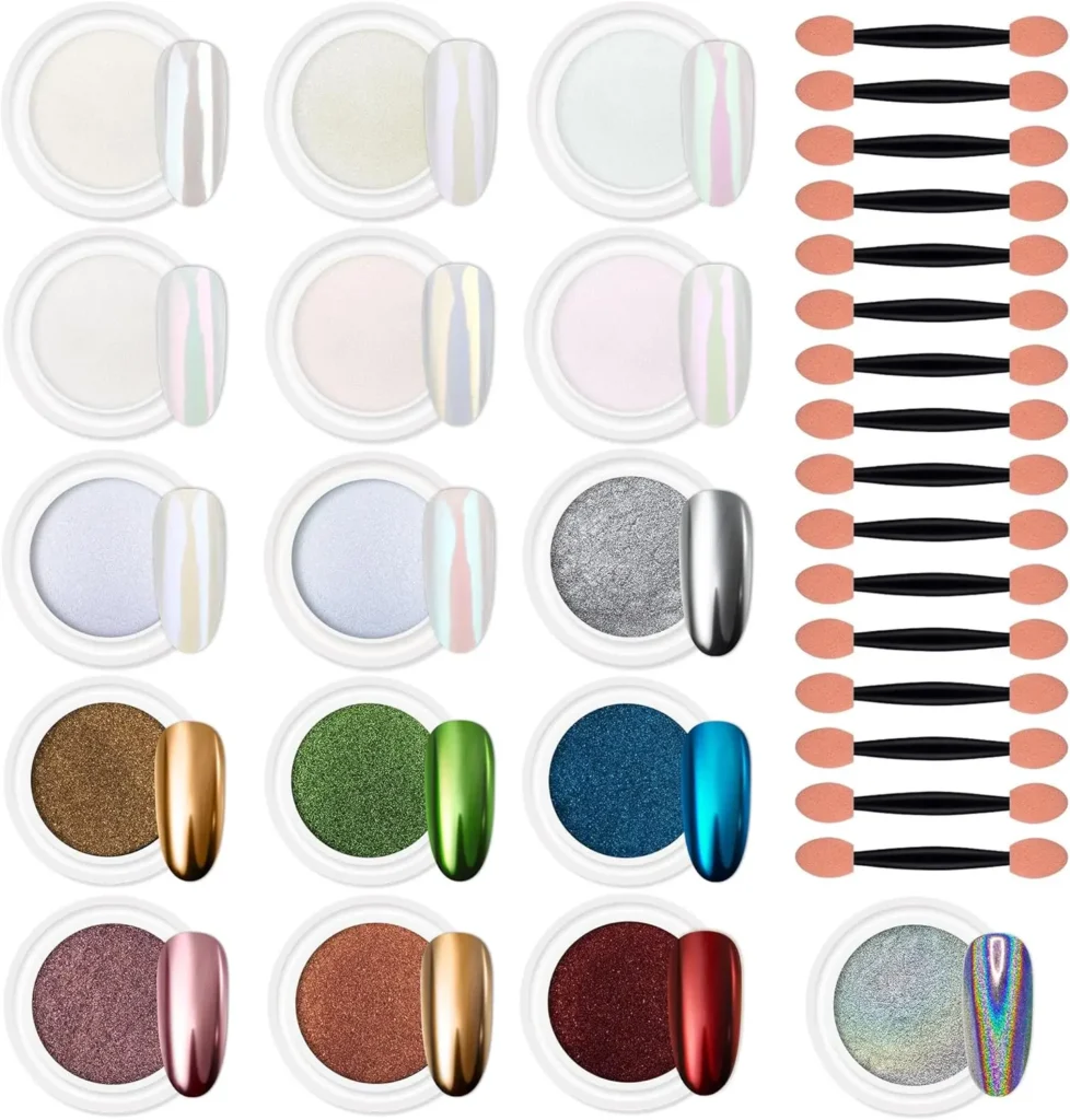 18.16 Colors Chrome Nail Powder
