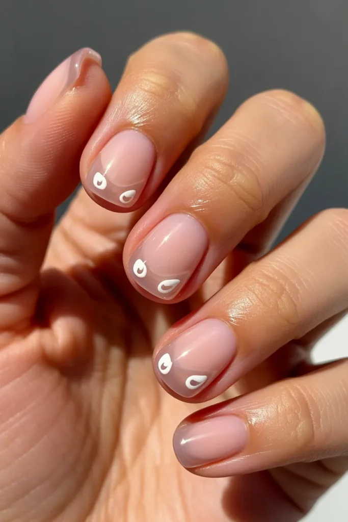 19. Pink Cat Eye Nails Short — Jelly Gel Glow