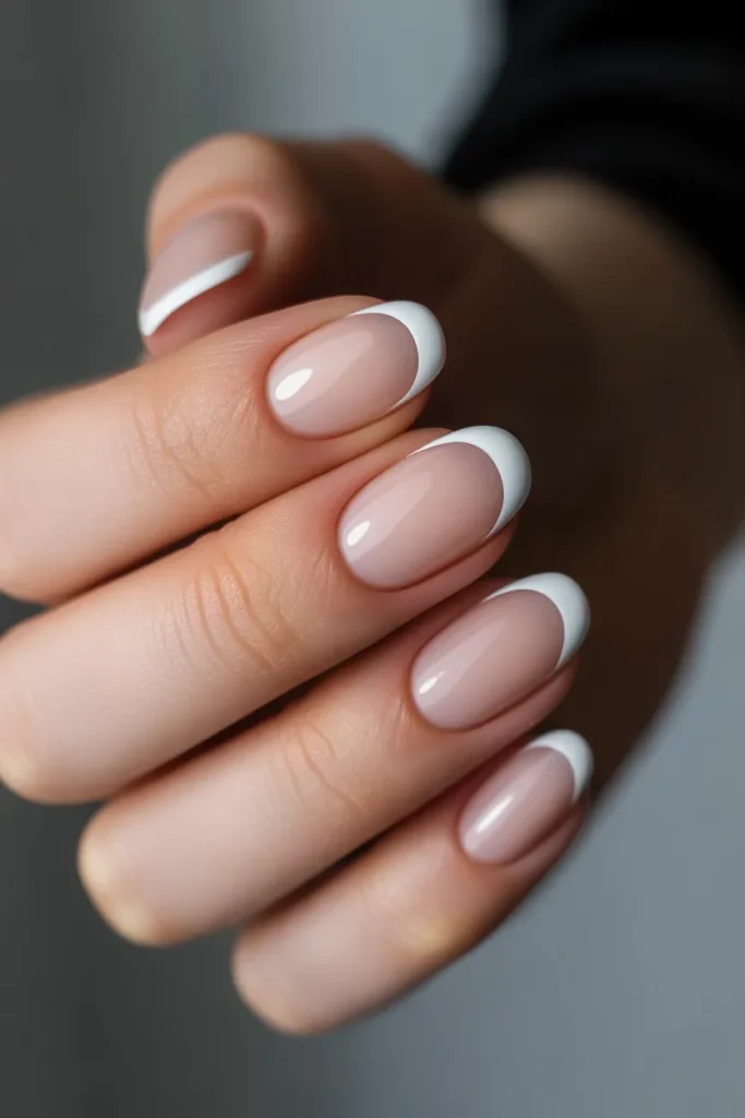 2. Micro French Tip Nails — The Barely There Whisper