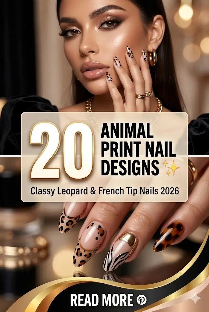 20 Animal Print Nail Designs ✨ Classy Leopard French Tip Nails 2026 1