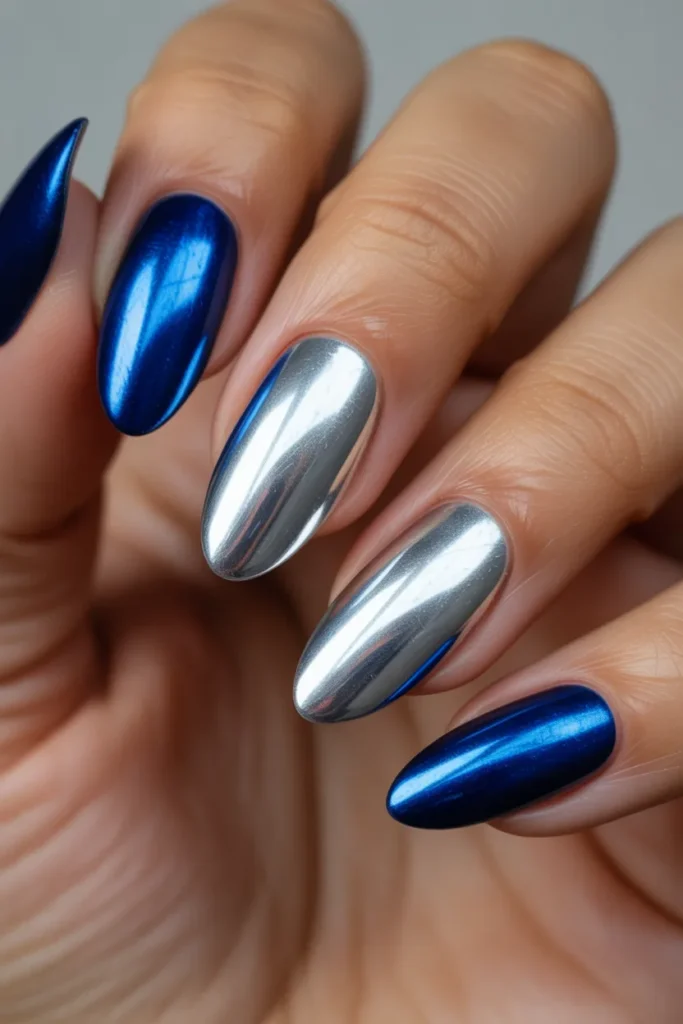 20. Football Nails 2026 Chrome Team Colors