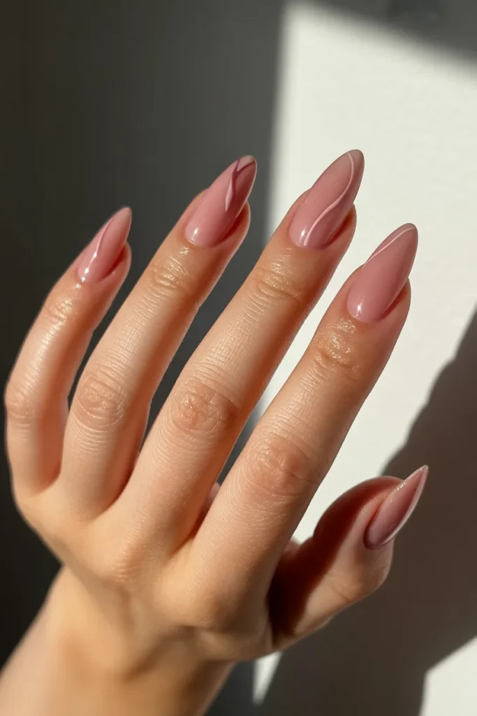 20. Summer Almond Nails 2026 — Cat Eye Pink