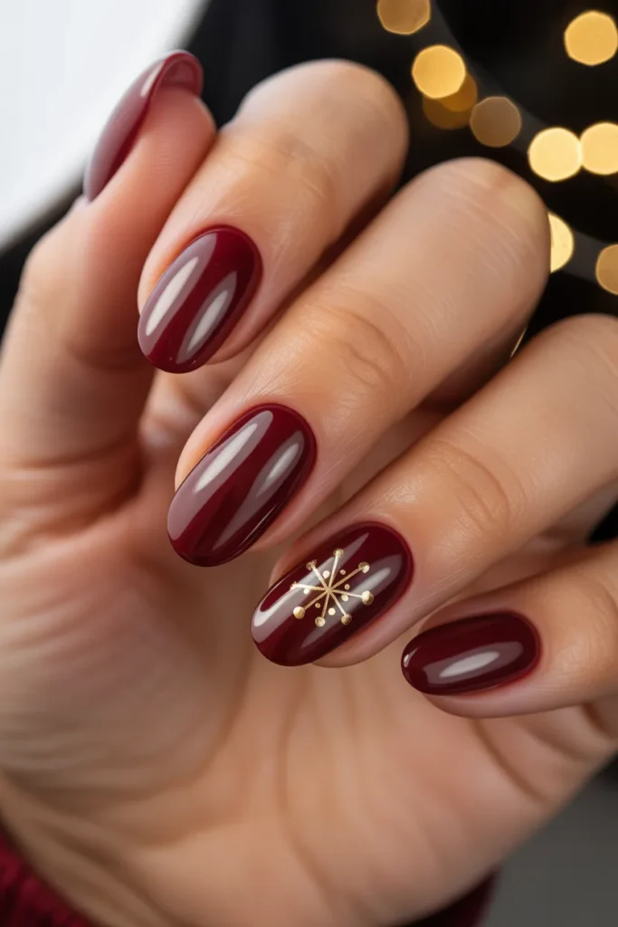 20. Wine Red Nail Polish Shade — Festive Holiday Set