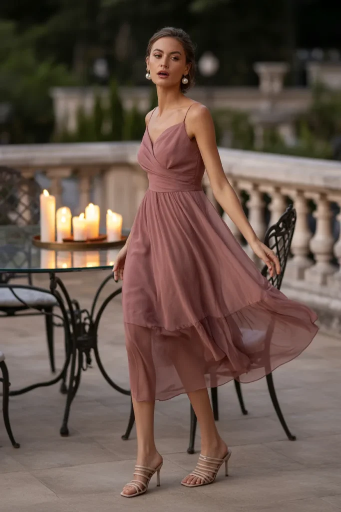 21. Sheer Overlay Dress — Evening Summer
