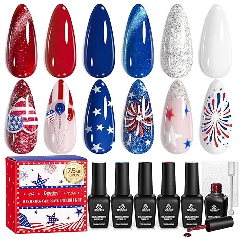 21.Beetles 4th of July Gel Nail Polish Set