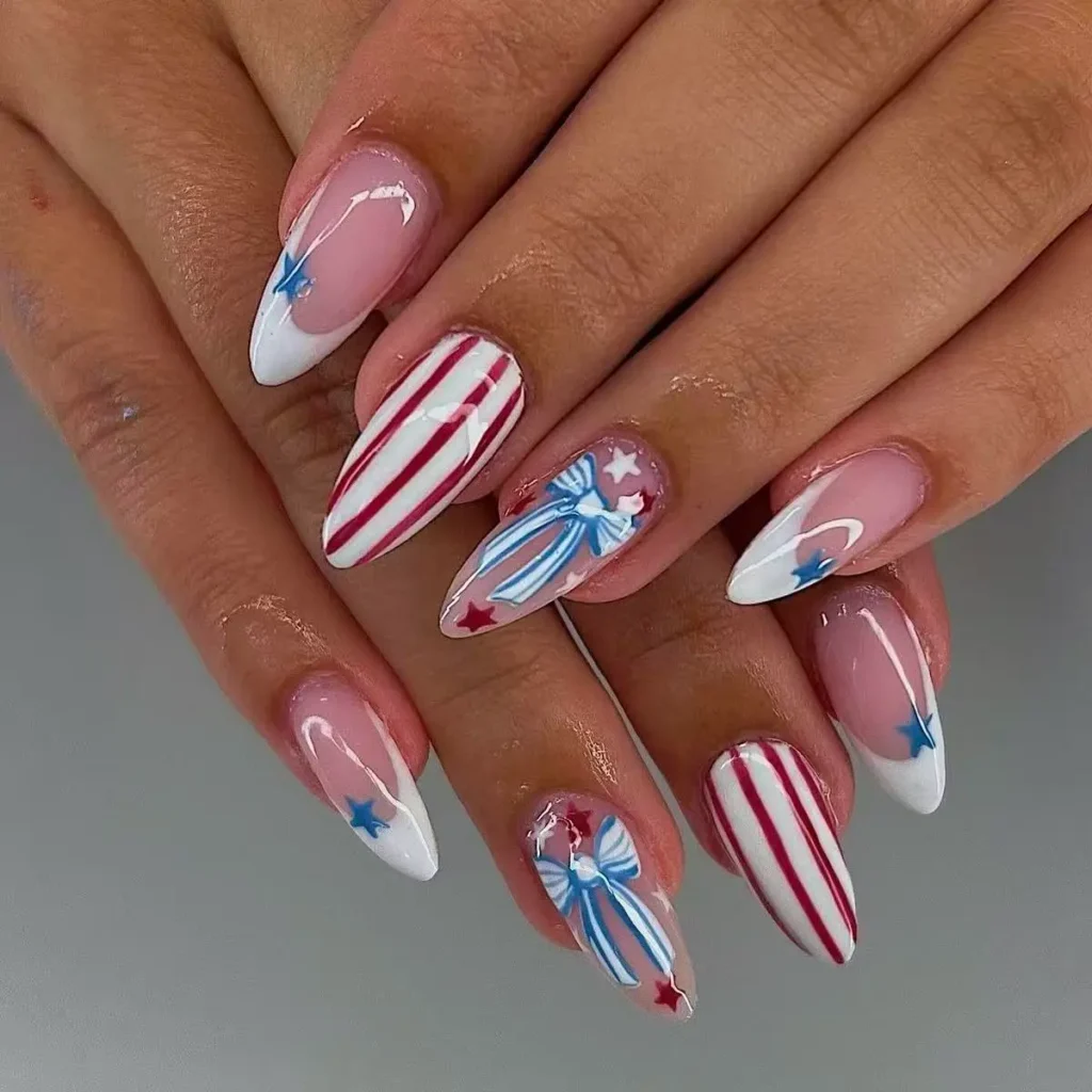 22.Nude with Patriotic Accent Lines