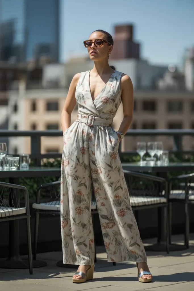 24. Ladies Smart Floral Jumpsuit