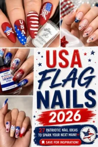 USA Flag Nails