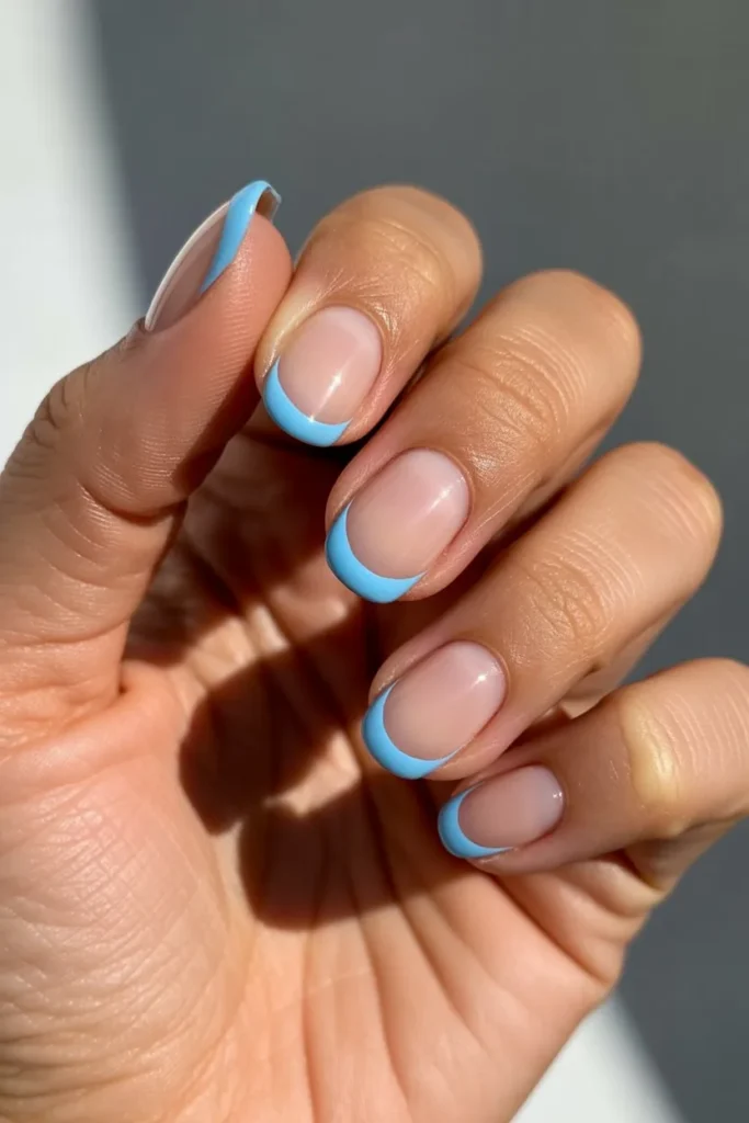 3. Summer French Tip Nail Designs — Coloured Tip Update