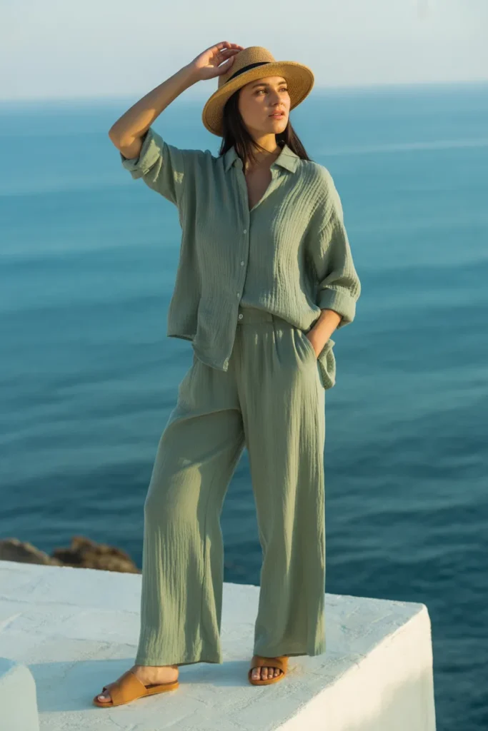 4. Linen Co ord Set — Relaxed Resort Casual
