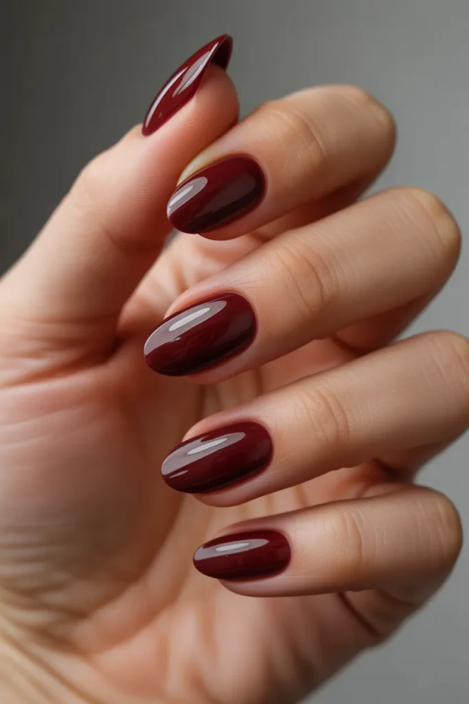 5. Deep Burgundy Gel — The Solid Color Champion
