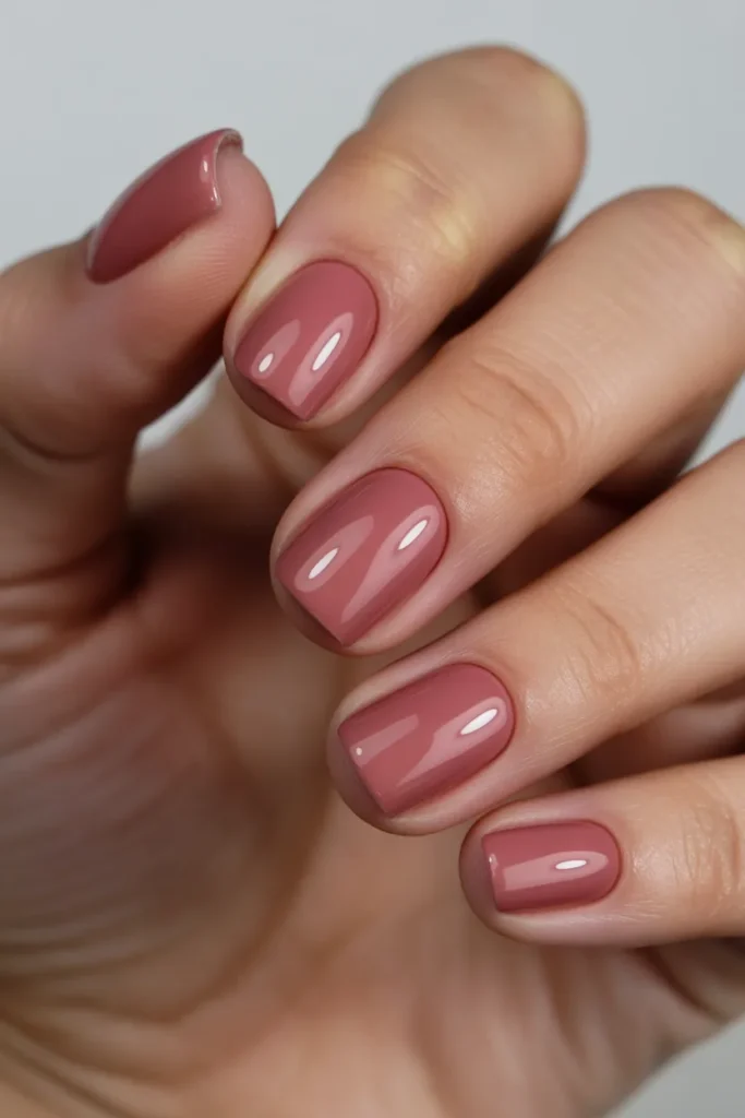 5. Pink Cat Eye Nails Short — Square Shape 1