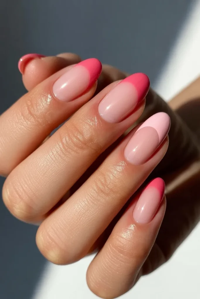5. Pink Ombre Mothers Day Nails — Romantic Gradient