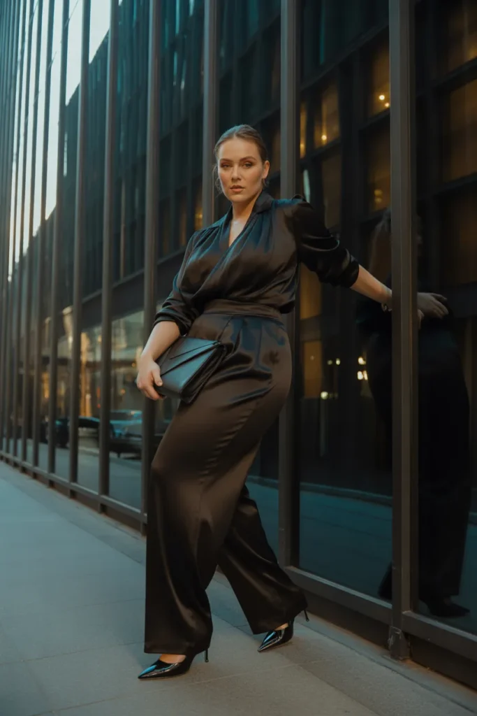 6 — Dressy Wide Leg Black Pants Outfit
