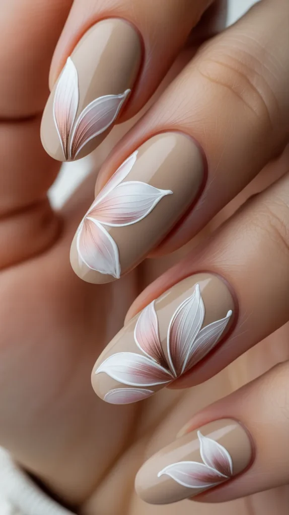 6. 3D White Floral Gel Art — The Statement Set