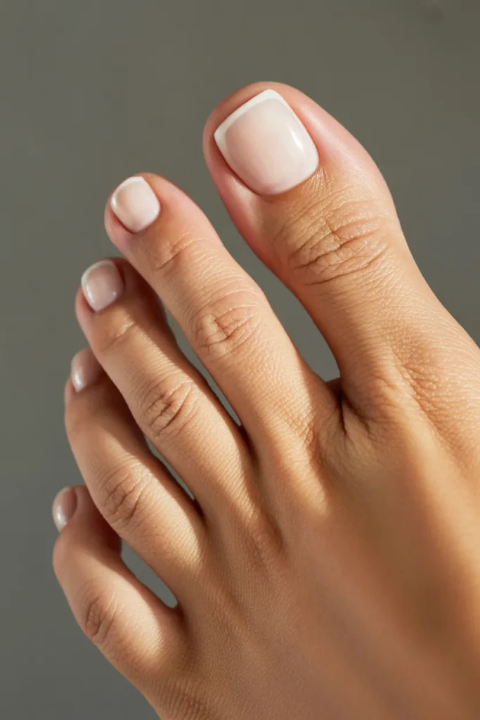 7. Summer Toenail Designs — Glazed Milky White