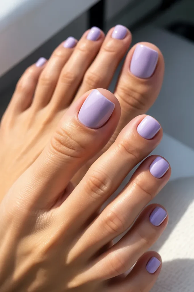 8. Summer Toenail Colors for Light Skin — Soft Lavender