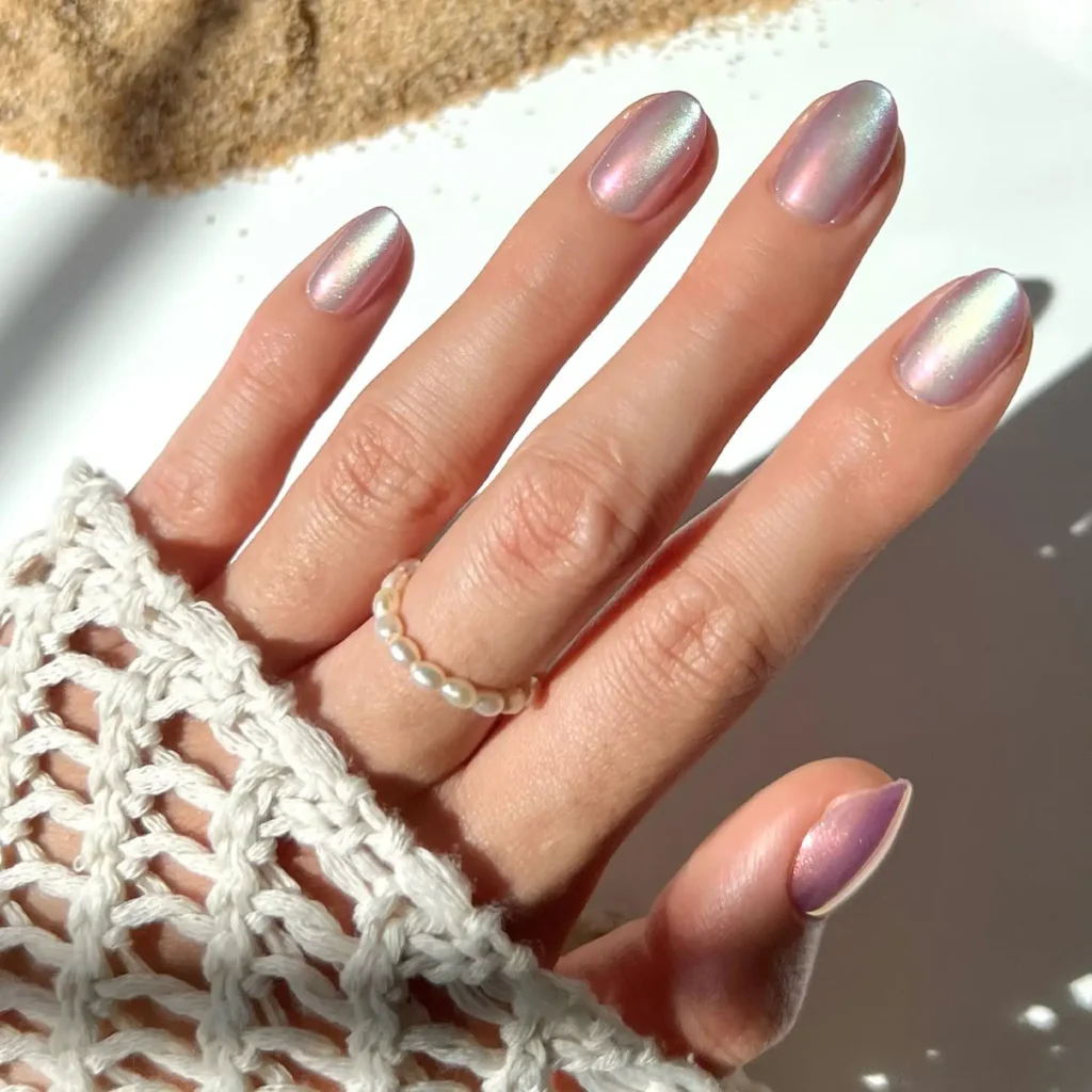 Summer Almond Nails 9 8.Oyster Fake Nails