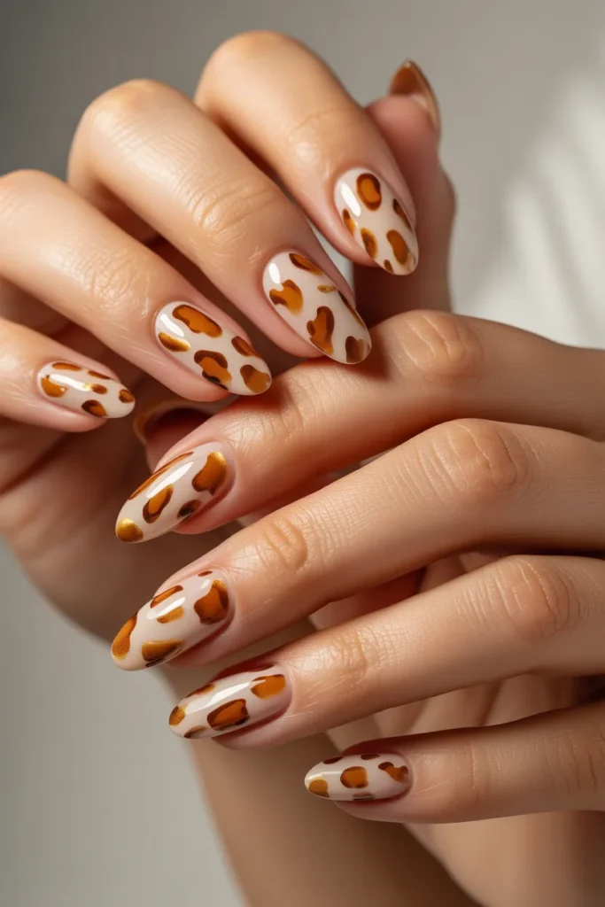 9. Leopard Print Nails Almond — The Shape That Does All the Work